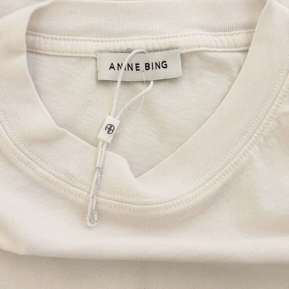 Anine Bing Cason Oversized T-Shirt New York Blur White Tee size Small - Picture 6 of 7